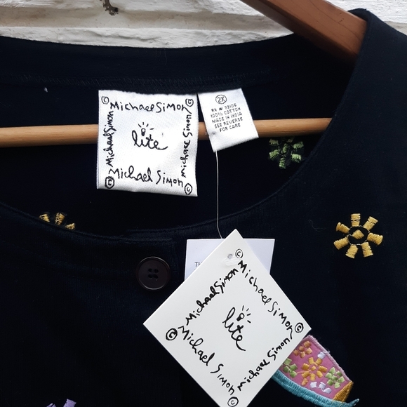 NWT Michael Simon Lite Cardigan Shoe Print - Picture 2 of 8